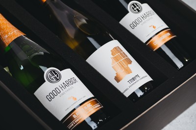Gift Box with 3 Bottles of Wines from Good Harbor Vineyards in Lake Leelanau, MI 