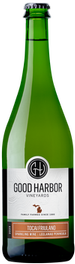 A Bottle of Sparkling Tocai Friulano by Good Harbor Vineyards in Lake Leelanau, MI