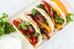 Tri Color Fajita Tacos
